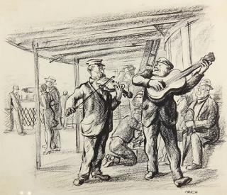 Appraisal: Drawing Reginald Marsh Reginald Marsh American - I Prefer the