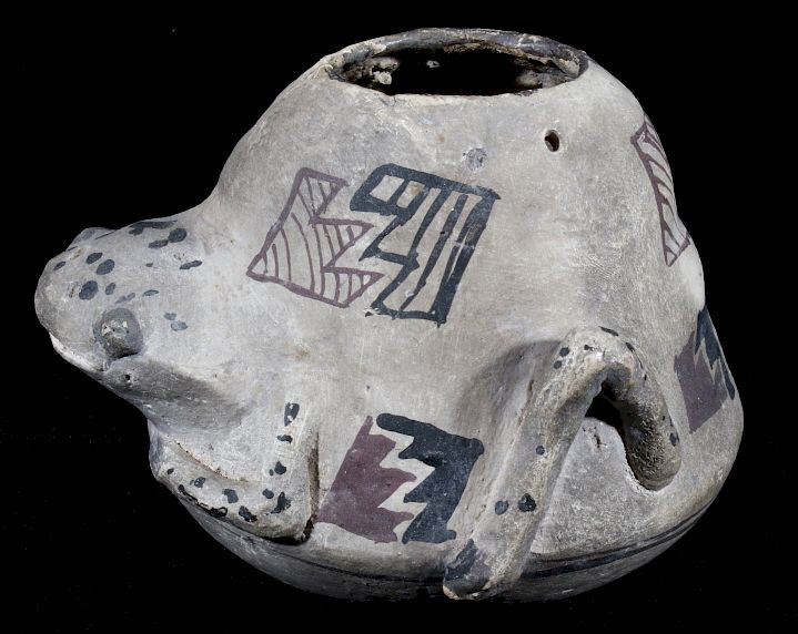 Appraisal: Mimbres Native American Frog Effigy Jar Featured in this lot