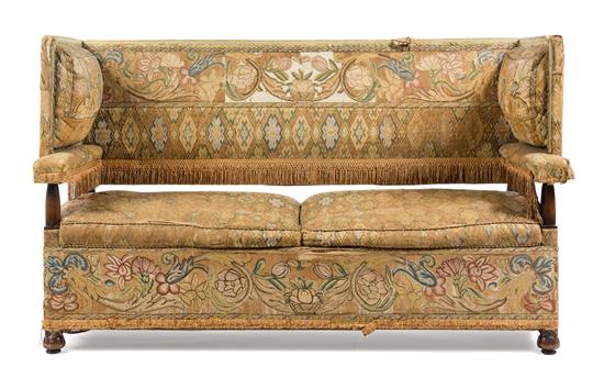 Appraisal: Sale Lot A Needlepoint Upholstered Knole Sofa early th century