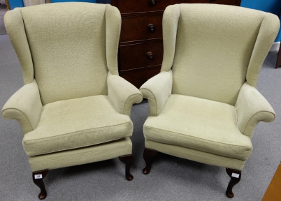 Appraisal: Dralon Queen Anne Armchair