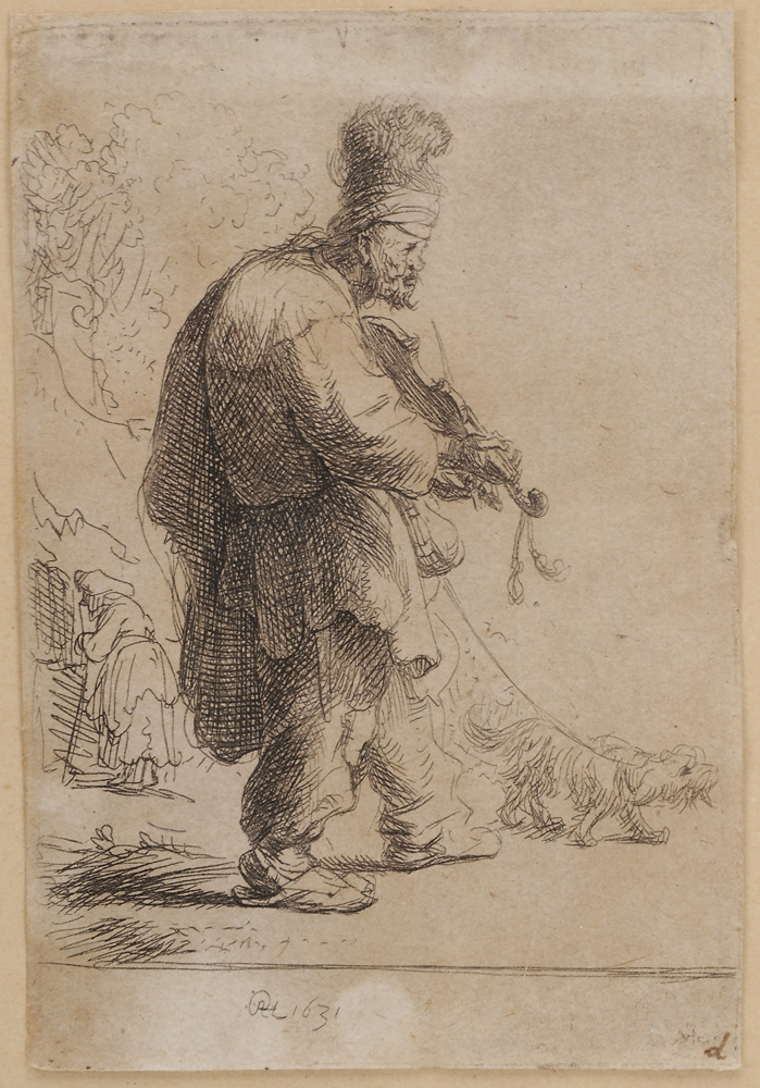 Appraisal: Rembrandt van Rijn Dutch - The Blind Fiddler state III