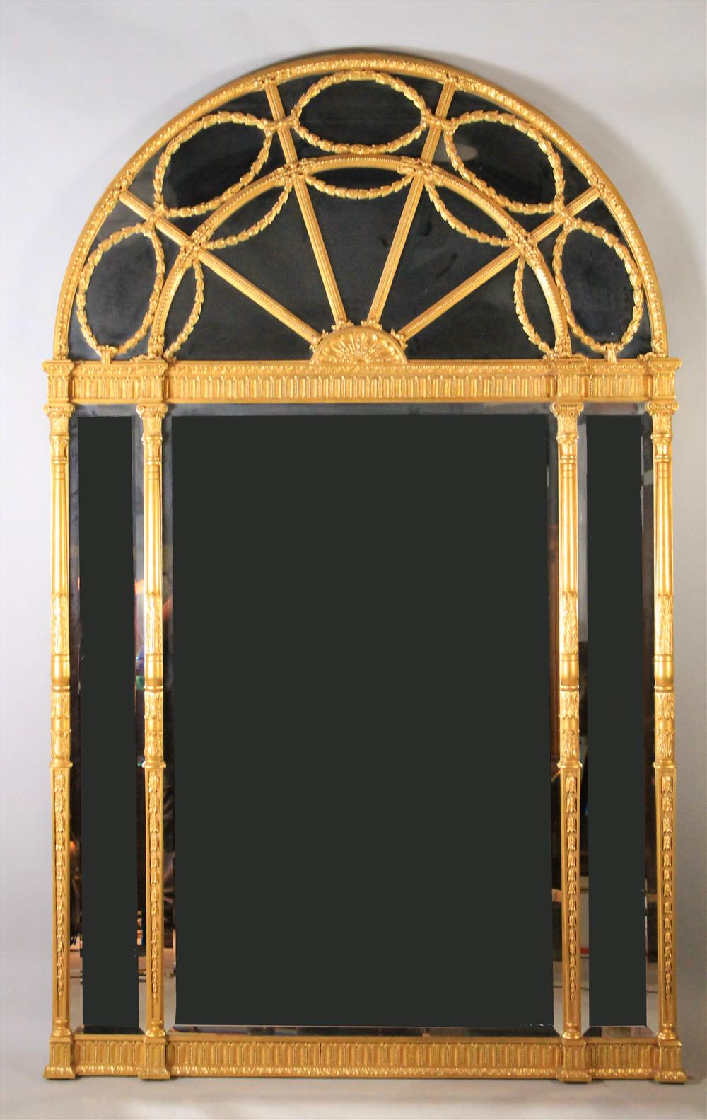 Appraisal: LARGE GILDED NEOCLASSICAL STYLE MIRROR h w in