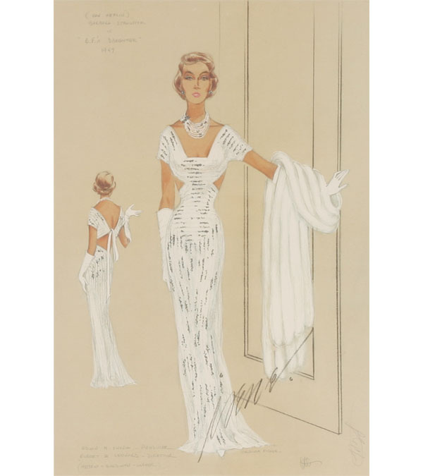 Appraisal: Virginia Fisher print of Irene Lentz-Gibbons costume design gown with