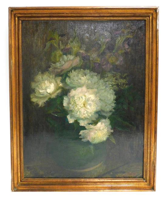 Appraisal: Marie Berthe Mouchel French th C oil on canvas still