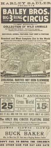 Appraisal: VARIOUS ARTISTS CIRCUS EPHEMERA Group of Sizes vary Conditions vary