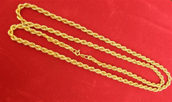 Appraisal: carat gold rope-twist necklace grams