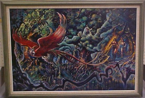 Appraisal: Ned Dameron American th C acrylic on canvas illustration art