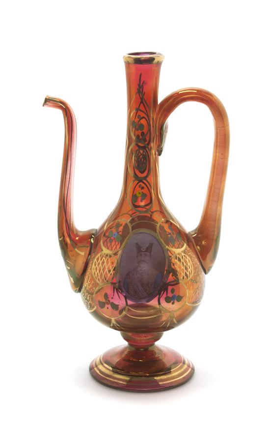 Appraisal: Sale Lot A Qajar Ruby Glass Ewer th th century