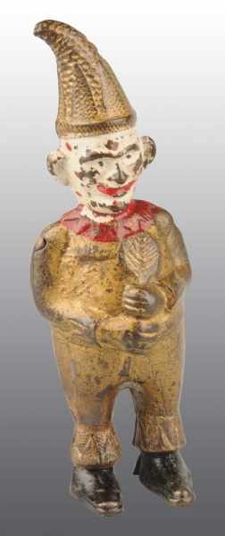 Appraisal: Cast Iron Clown with Crooked Hat Still Bank Description Manufactured