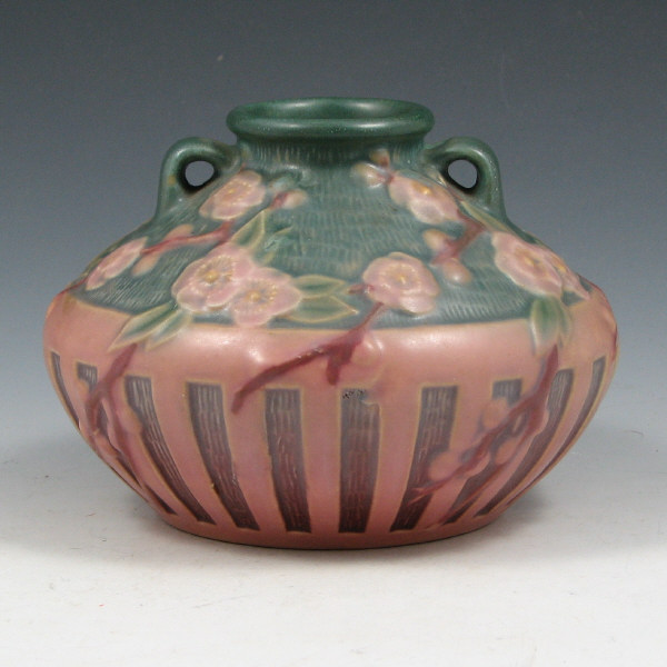 Appraisal: Roseville Cherry Blossom - vase in pink and blue Unmarked