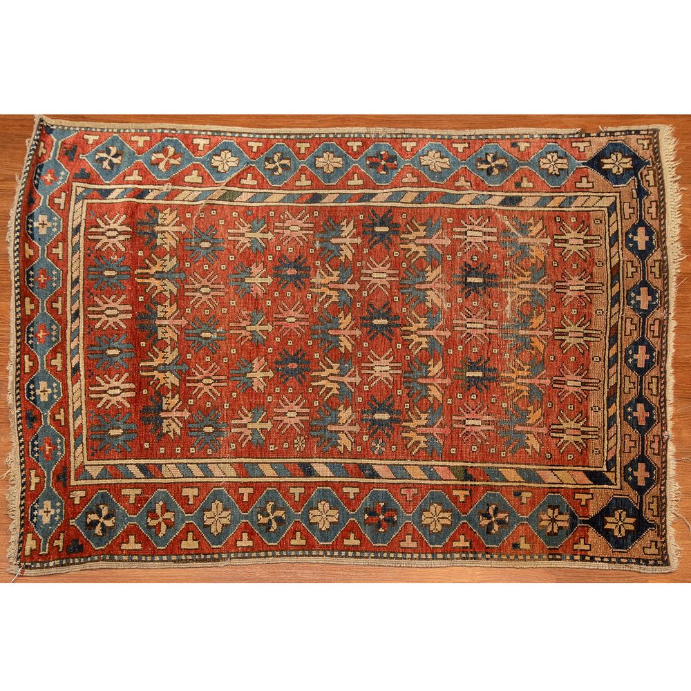 Appraisal: Antique Caucasian Rug x First quarter- th century hand-knotted wool