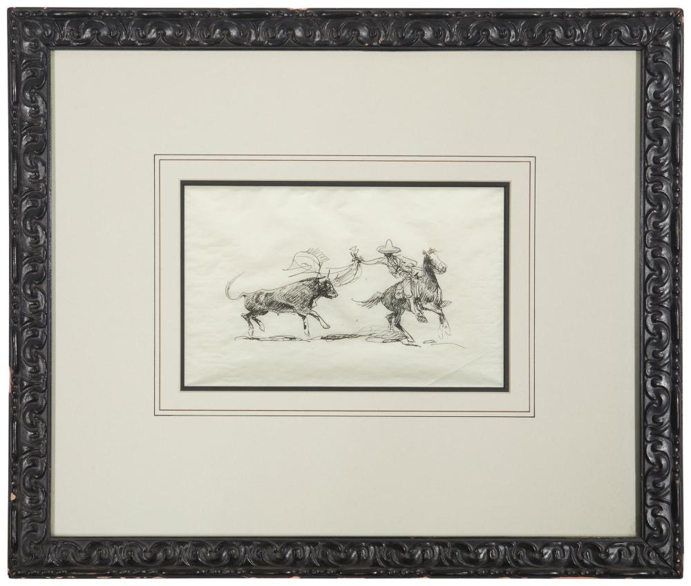 Appraisal: Edward Borein - Vaquero Fun India ink on paper Appears