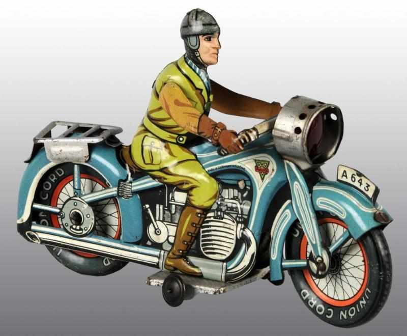 Appraisal: Tin Arnold Motorcycle Wind-Up Toy Description German Circa s Working