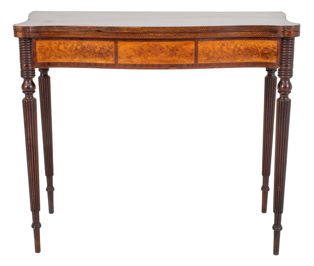 Appraisal: FEDERAL STYLE GATE-LEG GAMES TABLE Federal style gate-leg games table