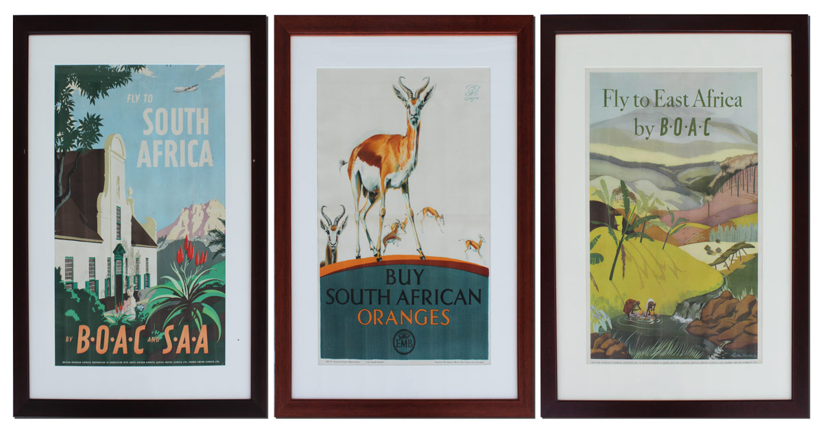 Appraisal: THREE SOUTH AFRICAN POSTERS ''By South African Oranges'' The Image