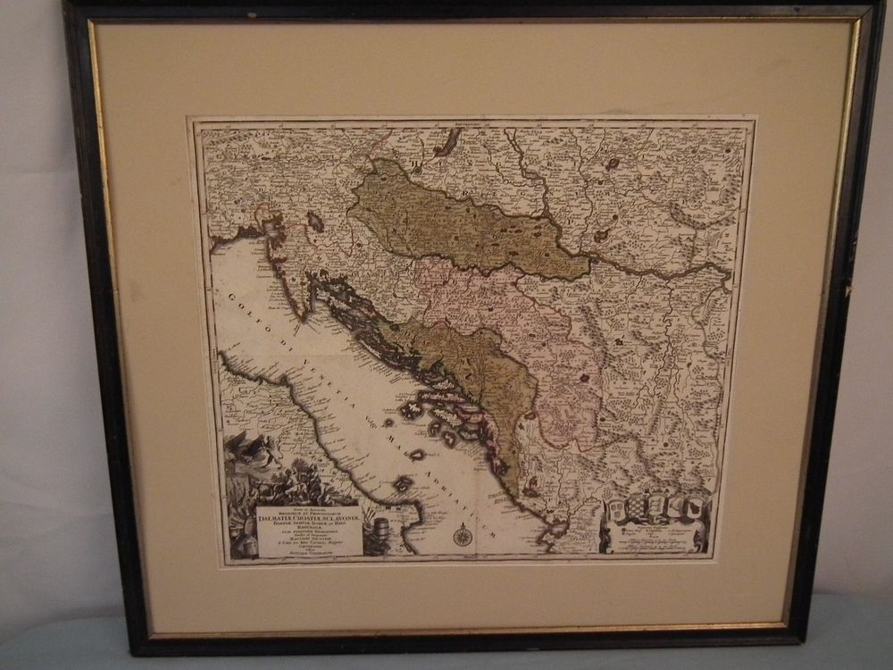 Appraisal: SEUTTERI BALKANS MAP Early continental colored map in Latin of