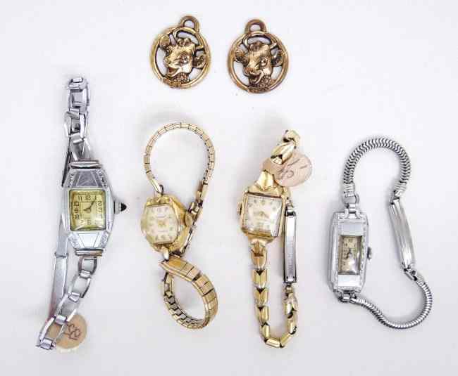 Appraisal: Watch lot including Hamilton ladies Towncraft ladies Bulova ladies unmarked