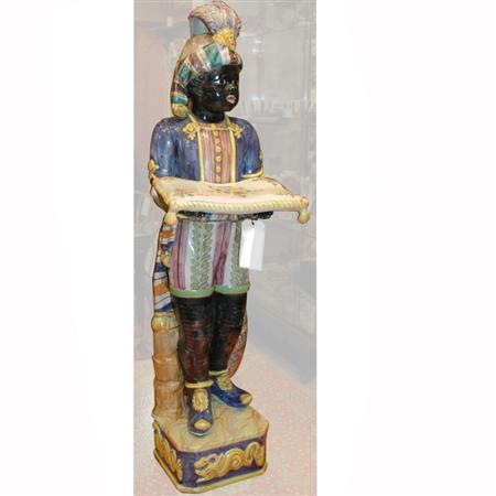 Appraisal: Italian Ceramic Figure of a Blackamoor Estimate -