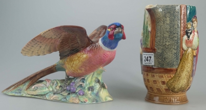 Appraisal: Beswick Romeo Juliet Vase and Radnor China Pheasant taking off