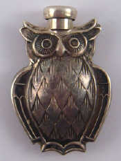 Appraisal: Tiffany Co A perfume bottle designed as an owl stamped