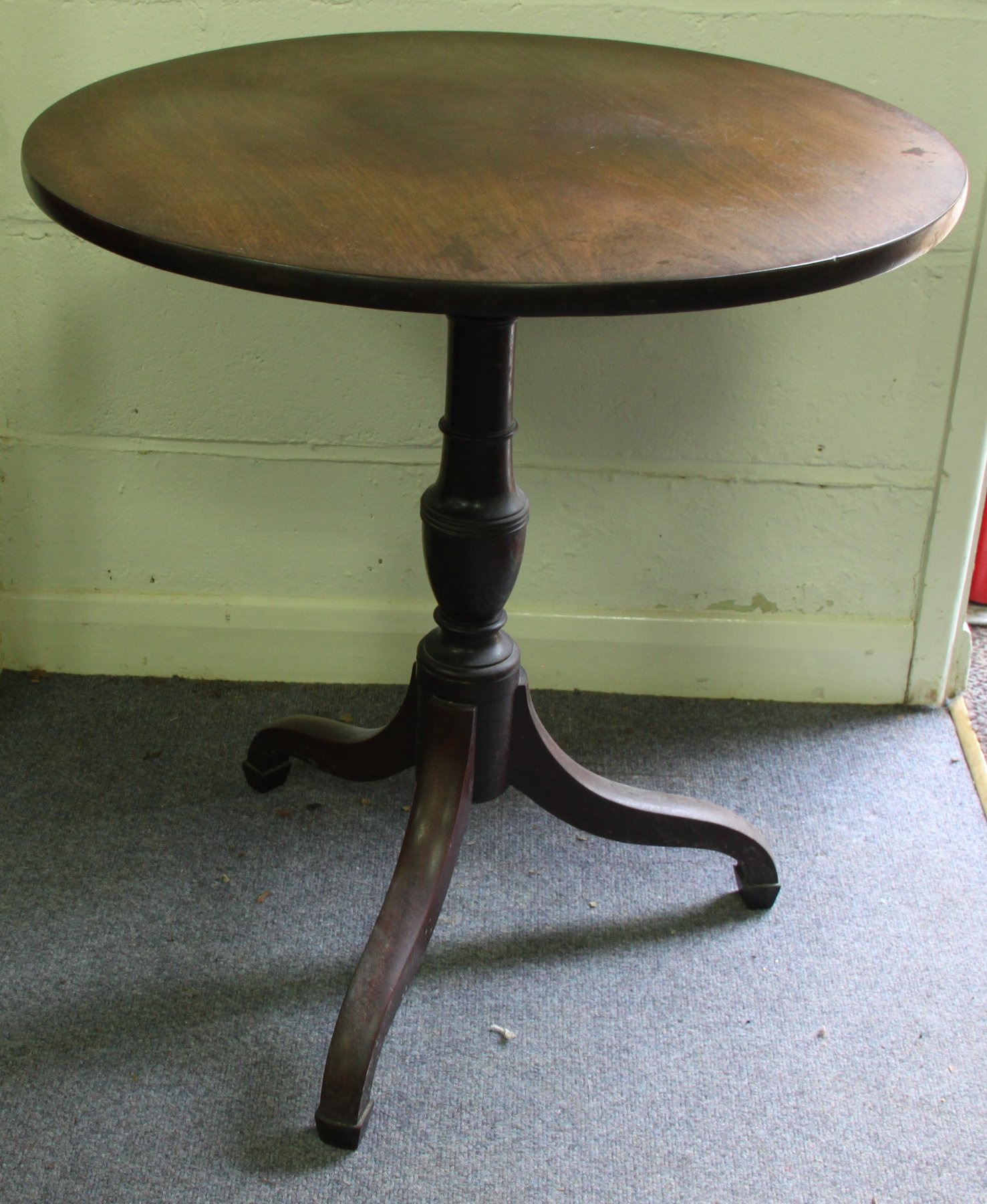 Appraisal: An early th Century table on a turned column and