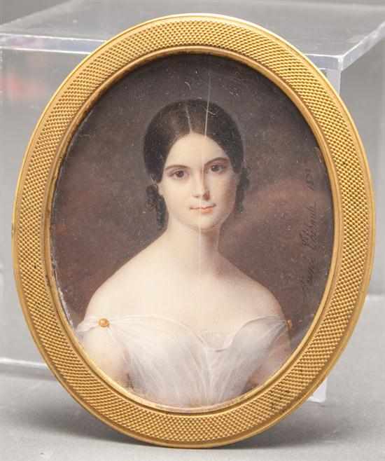 Appraisal: Aime Thibault French - Portrait miniature of Catherine Hone Blatchford