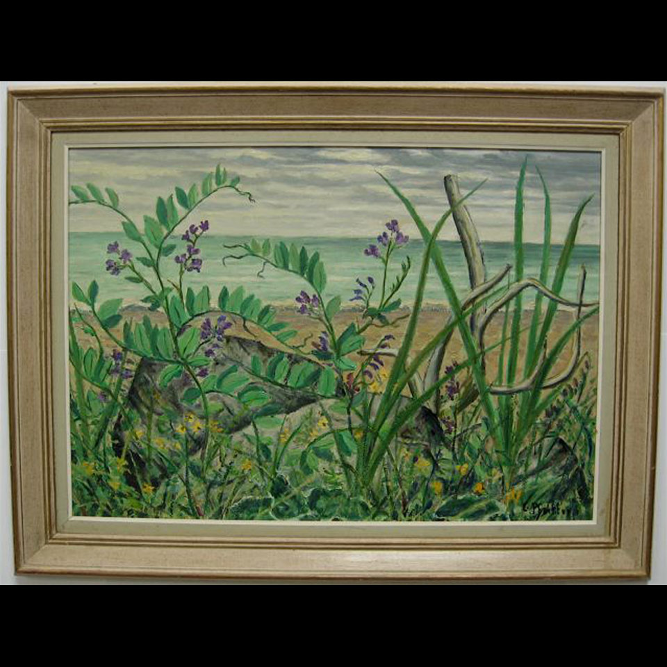 Appraisal: GORDON EDWARD PFEIFFER - CANADIAN BEACH PEAS OIL ON MASONITE