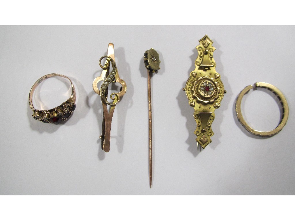 Appraisal: Lot of Victorian ct gold items to include two bar