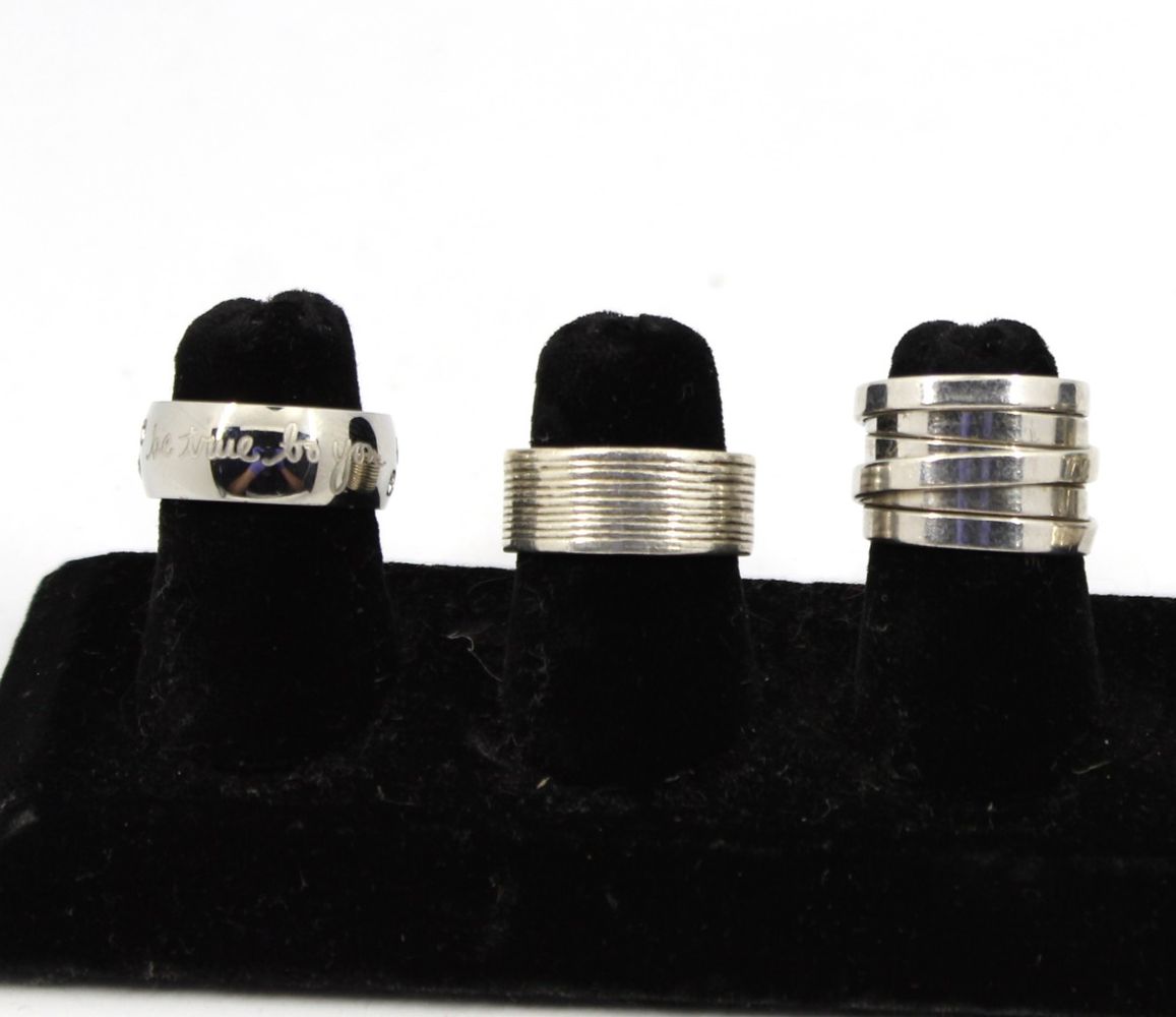 Appraisal: ASSORTED STERLING SILVER OTHER RINGS Assortment of two sterling silver