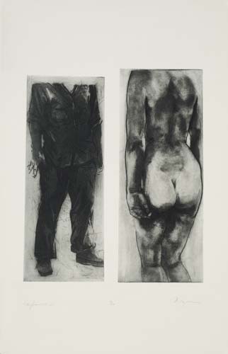 Appraisal: MICHAEL MAZUR The Artist and Model Portfolio with etchings and