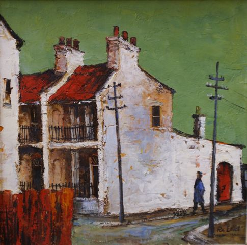 Appraisal: Ric Elliot - Corner Terrace - Edgecliff oil on board