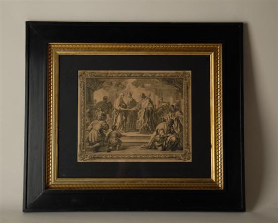 Appraisal: Richard van Orley Engraving of Painting by Luca Iordanus of