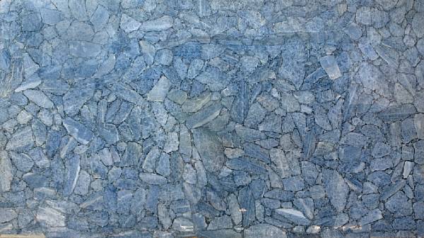 Appraisal: Blue Calcite Mosaic Wall Panel Madagascar Sure to create a