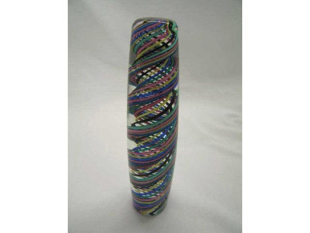 Appraisal: Venini Spiral A Canne Obelisk Italian Art Glass Sculpture tall