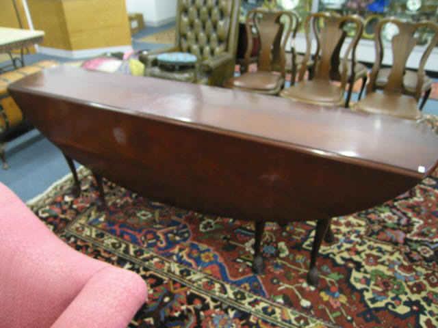 Appraisal: Mahogany Chippendale Gateleg Table long wide until opens then wide