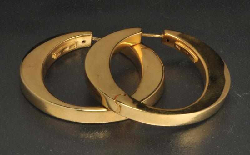 Appraisal: Pair of K Y Gold Earrings Description Weight dwt Condition