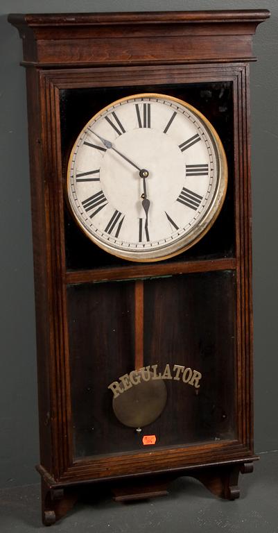 Appraisal: Sessions cherrywood and eglomise glass regulator clock first quarter- th