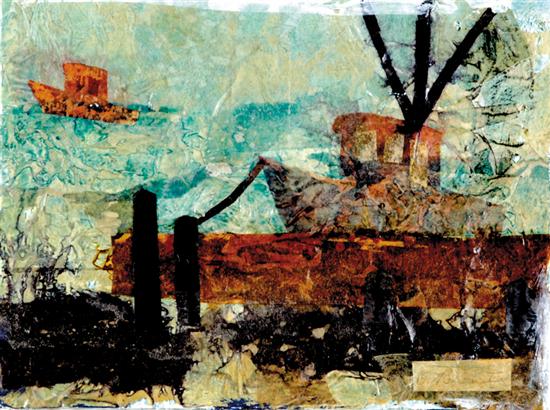 Appraisal: C Brewster South Carolina th century SHRIMP BOATS mixed media