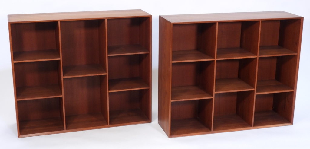 Appraisal: PR FINE DOVETAILED CUBICAL DANISH SHELVING UNITS Denmark th CenturyIncludes