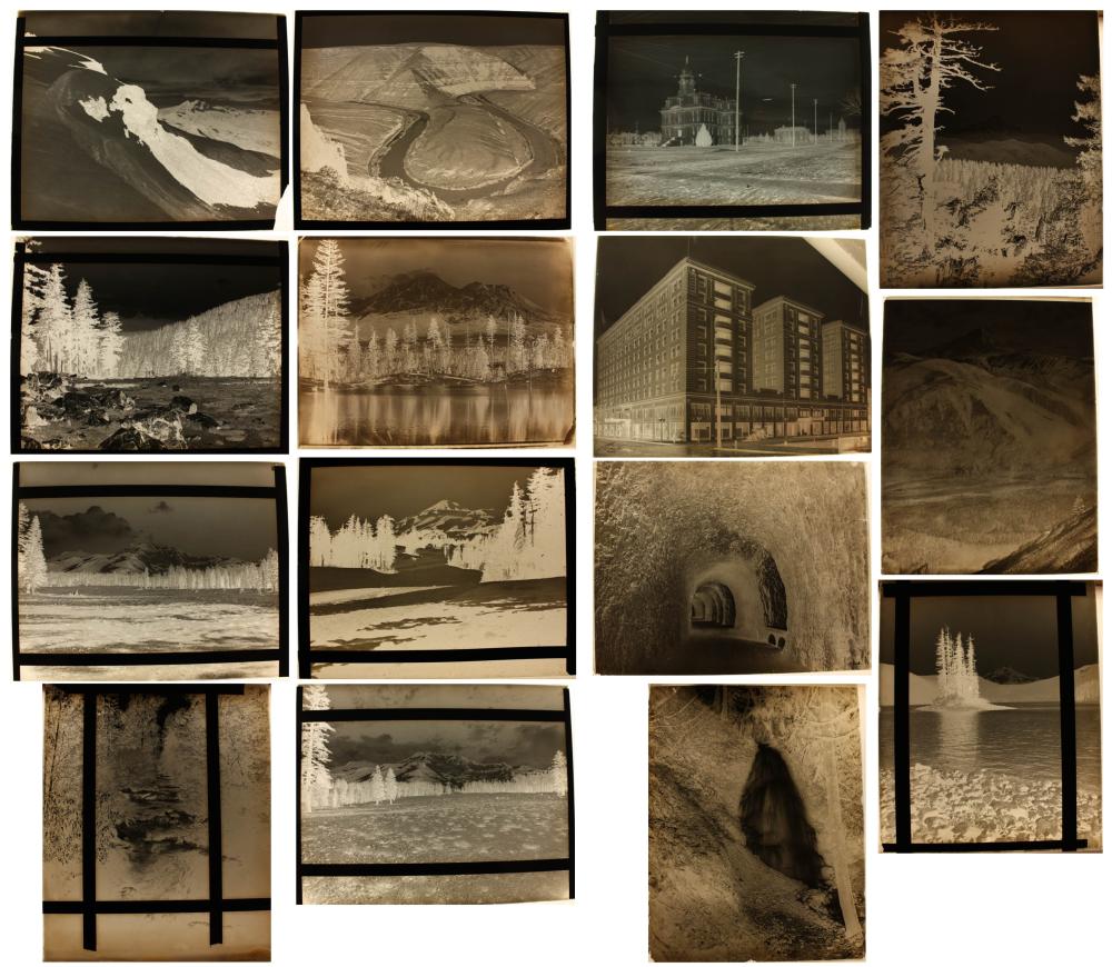 Appraisal: FIFTEEN PHOTOGRAPHIC GLASS NEGATIVES FEATURING NORTHWEST LANDSCAPES negatives measure x