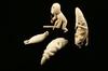 Appraisal: PCS INUIT WALRUS IVORY CARVINGS - Including Fantasy Demon Figures