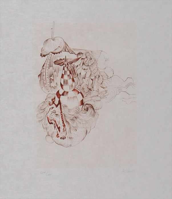 Appraisal: HANS BELLMER - THE PALACE OF KING UBU Sepia etching