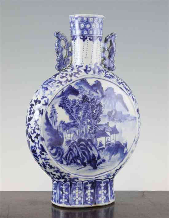 Appraisal: A Chinese blue and white moonflask Kangxi mark late th