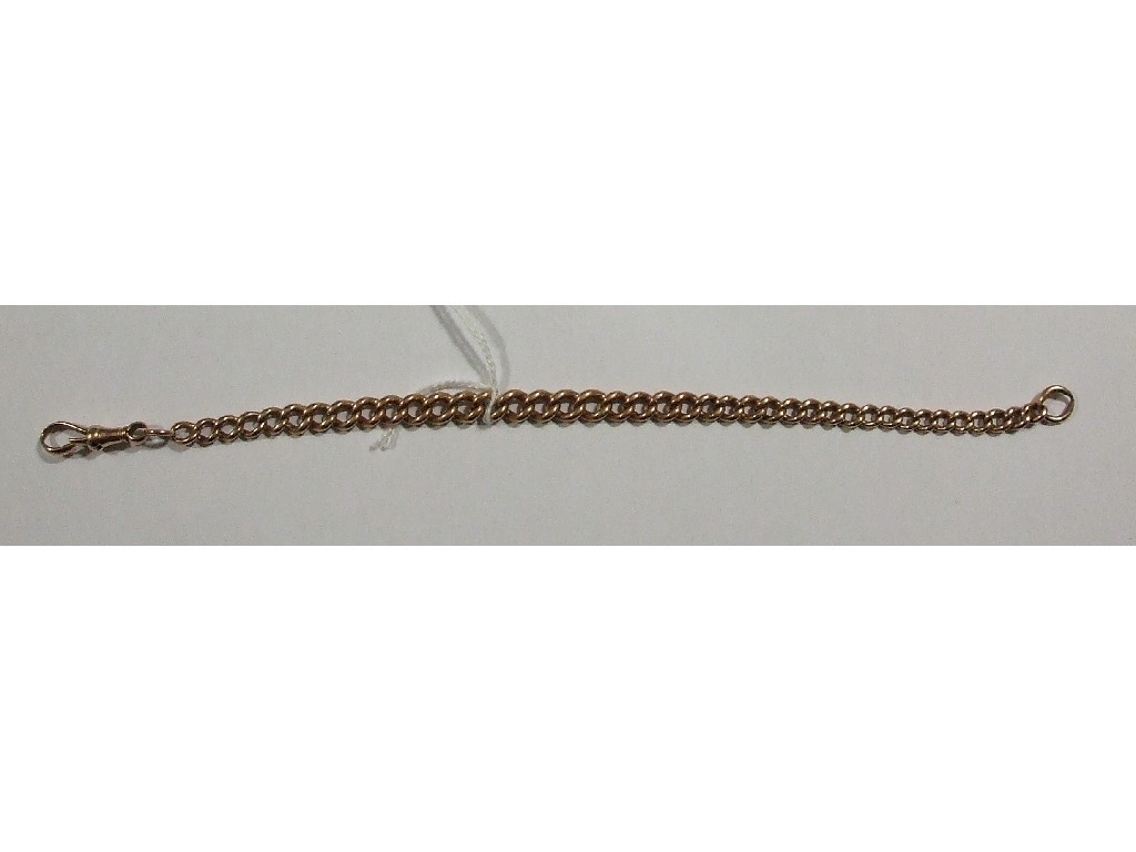 Appraisal: Victorian ct rose gold graduated curb link Albert chain Approximately