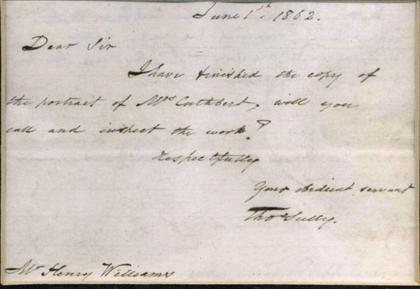 Appraisal: piece Short Autograph Letter Signed Sully Thomas N p June