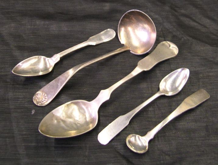 Appraisal: Group of Five Pieces of American Silver Flatware consisting of