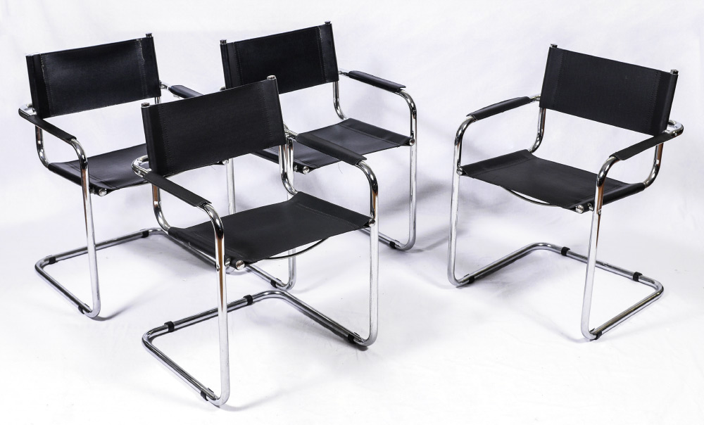 Appraisal: SET OF MART STAM CANTILEVER ARM CHAIRS Contemporary set of