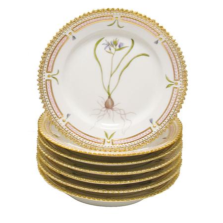 Appraisal: Set of Seven Royal Copenhagen Flora Danica Porcelain Bread Plates