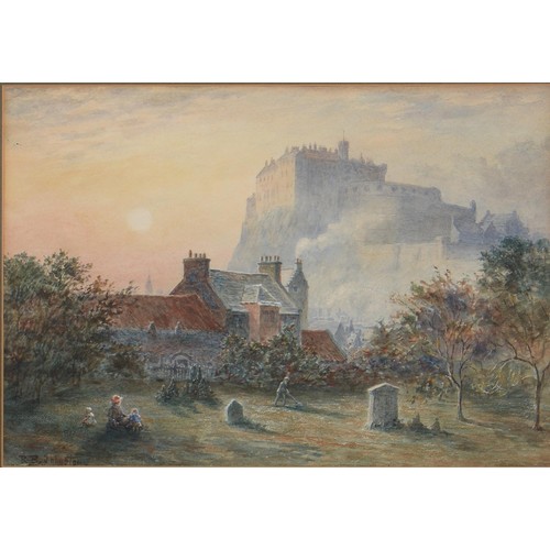 Appraisal: Robert Brown Johnston - - Edinburgh Castle at Sunrise signed