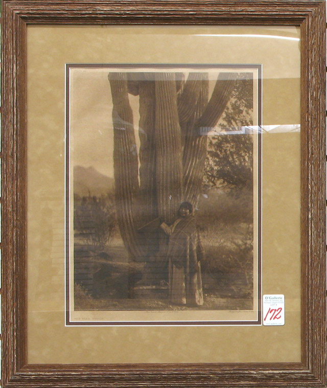 Appraisal: EDWARD S CURTIS PHOTOGRAVURE on Japanese vellum paper produced by